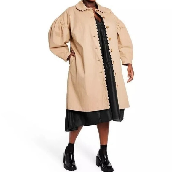 Kika Vargas X Target Charlotte Khaki Jacket Coat Size 3X NWT - Picture 1 of 9